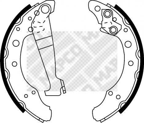 Mapco 8778 - Brake Shoe Set www.autospares.lv