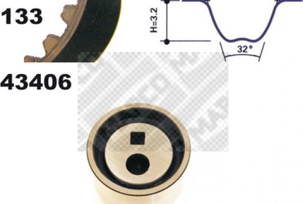 Mapco 23406 - Zobsiksnas komplekts autospares.lv