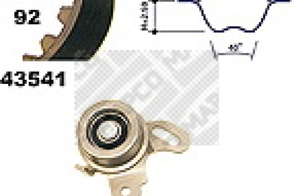 Mapco 23541 - Zobsiksnas komplekts www.autospares.lv