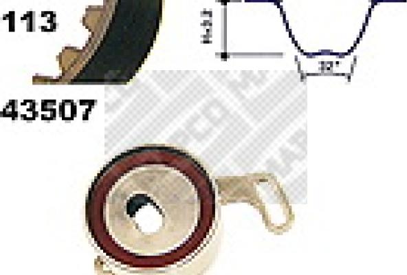 Mapco 23507 - Комплект зубчатого ремня ГРМ www.autospares.lv