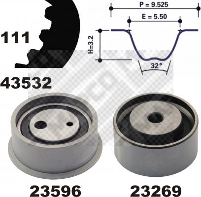 Mapco 23532 - Zobsiksnas komplekts www.autospares.lv