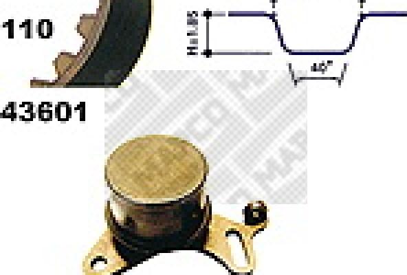 Mapco 23601 - Комплект зубчатого ремня ГРМ www.autospares.lv