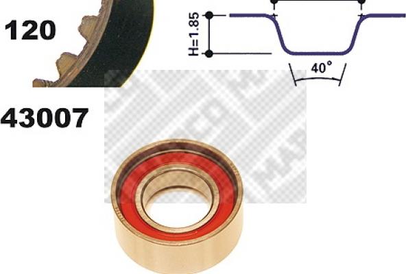 Mapco 23007 - Комплект зубчатого ремня ГРМ www.autospares.lv