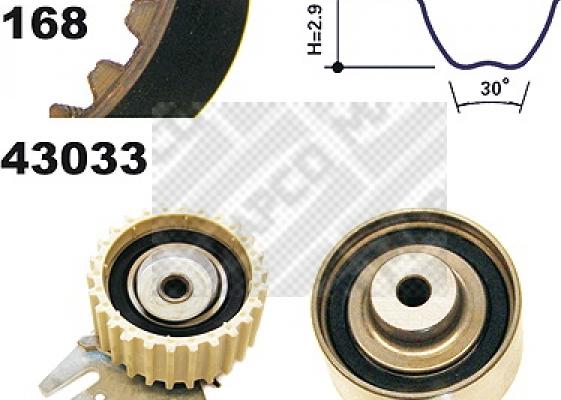 Mapco 23033 - Zobsiksnas komplekts autospares.lv