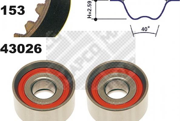 Mapco 23026 - Zobsiksnas komplekts www.autospares.lv