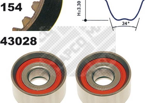 Mapco 23028 - Zobsiksnas komplekts www.autospares.lv