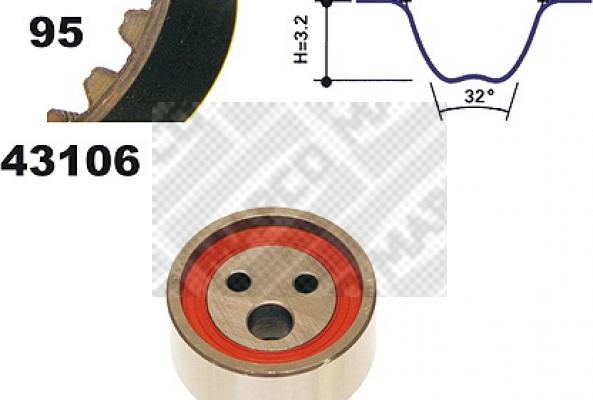 Mapco 23106 - Zobsiksnas komplekts autospares.lv