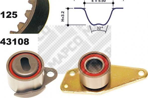 Mapco 23108 - Zobsiksnas komplekts autospares.lv