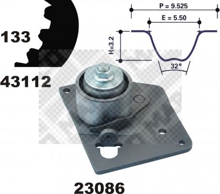 Mapco 23103 - Zobsiksnas komplekts www.autospares.lv