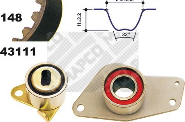 Mapco 23111 - Zobsiksnas komplekts www.autospares.lv