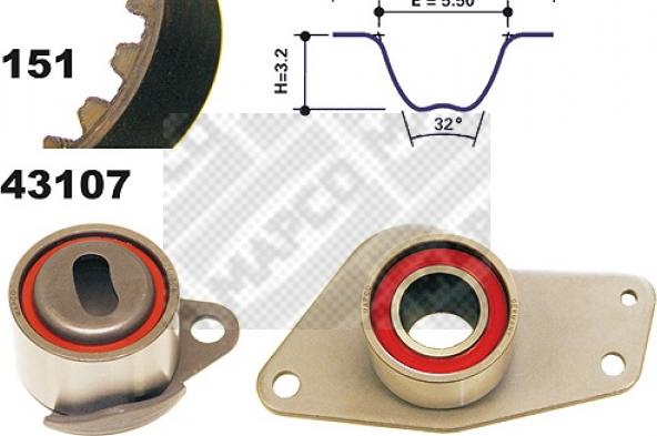 Mapco 23112 - Zobsiksnas komplekts www.autospares.lv