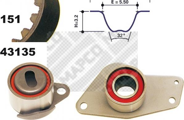 Mapco 23135 - Zobsiksnas komplekts www.autospares.lv