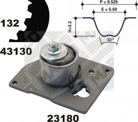 Mapco 23130 - Zobsiksnas komplekts www.autospares.lv