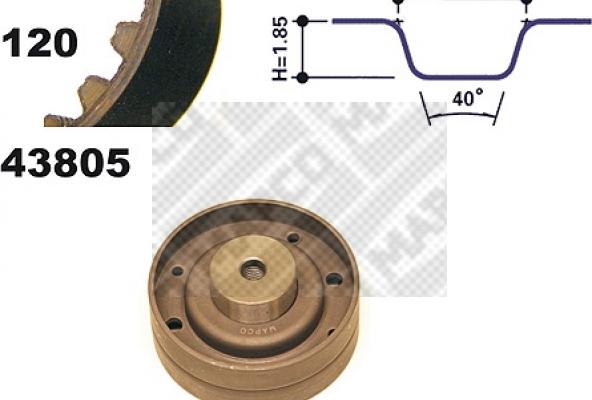 Mapco 23805 - Zobsiksnas komplekts www.autospares.lv