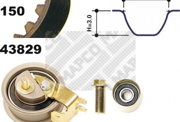 Mapco 23831 - Zobsiksnas komplekts autospares.lv