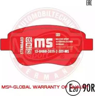 MASTER-SPORT GERMANY 13046038112-SET-MS - Brake Pad Set, disc brake www.autospares.lv