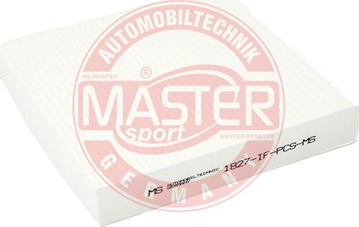 MASTER-SPORT GERMANY 1827-IF-PCS-MS - Filter, interior air www.autospares.lv