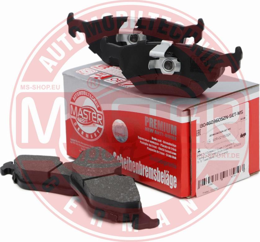 MASTER-SPORT GERMANY 13046036052N-SET-MS - Bremžu uzliku kompl., Disku bremzes www.autospares.lv