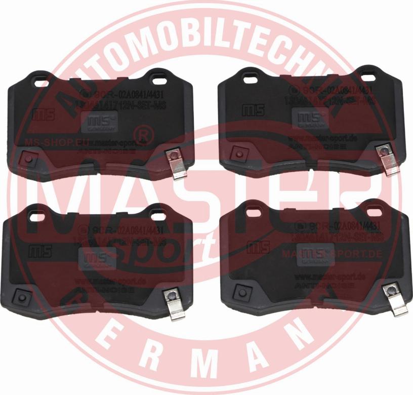 MASTER-SPORT GERMANY 13046141712N-SET-MS - Bremžu uzliku kompl., Disku bremzes www.autospares.lv