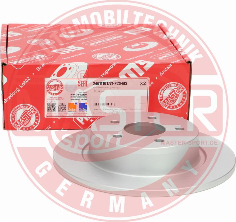 MASTER-SPORT GERMANY 24011101721PR-PCS-MS - Bremžu diski autospares.lv