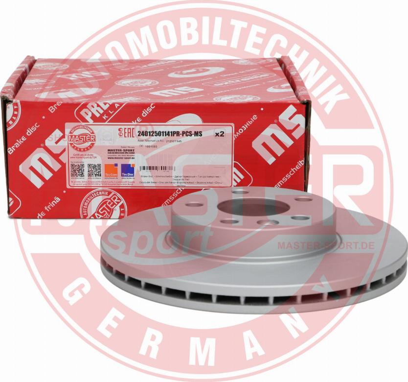 MASTER-SPORT GERMANY 24012501141PR-PCS-MS - Bremžu diski autospares.lv