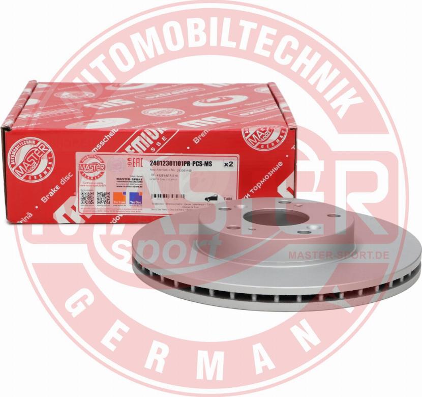 MASTER-SPORT GERMANY 24012301101PR-PCS-MS - Bremžu diski www.autospares.lv