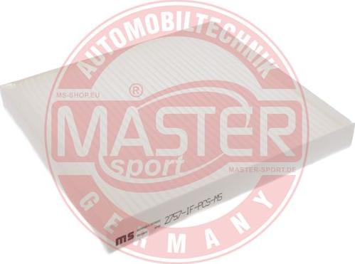 MASTER-SPORT GERMANY 2757-IF-PCS-MS - Filtrs, Salona telpas gaiss www.autospares.lv