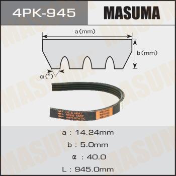 MASUMA 4PK-945 - Поликлиновой ремень www.autospares.lv