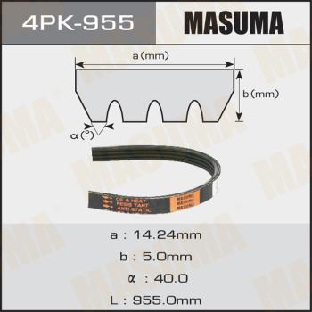 MASUMA 4PK-955 - Поликлиновой ремень www.autospares.lv