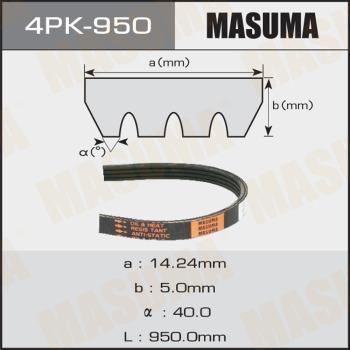 MASUMA 4PK-950 - Ķīļrievu siksna www.autospares.lv