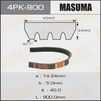 MASUMA 4PK900 - V-Ribbed Belt www.autospares.lv