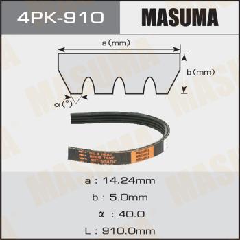 MASUMA 4PK910 - Поликлиновой ремень www.autospares.lv