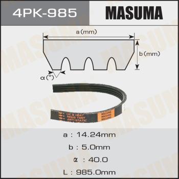 MASUMA 4PK985 - Ķīļrievu siksna autospares.lv