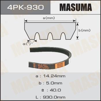 MASUMA 4PK-930 - Поликлиновой ремень www.autospares.lv