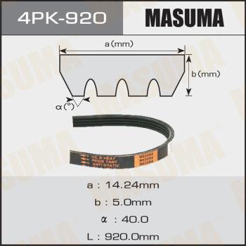 MASUMA 4PK-920 - Поликлиновой ремень www.autospares.lv