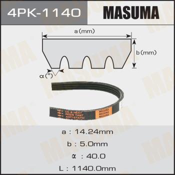 MASUMA 4PK-1140 - Ķīļrievu siksna www.autospares.lv