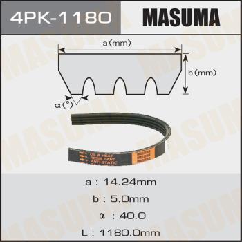 MASUMA 4PK-1180 - Поликлиновой ремень www.autospares.lv