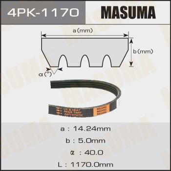 MASUMA 4PK-1170 - Ķīļrievu siksna www.autospares.lv