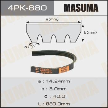 MASUMA 4PK880 - Поликлиновой ремень www.autospares.lv