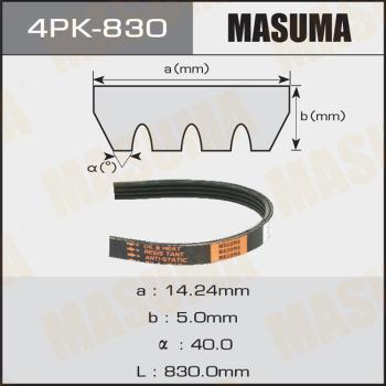 MASUMA 4PK830 - Поликлиновой ремень www.autospares.lv