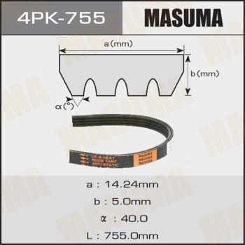 MASUMA 4PK755 - Ķīļrievu siksna www.autospares.lv