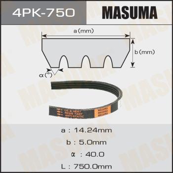 MASUMA 4PK750 - Ķīļrievu siksna autospares.lv