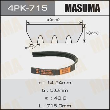 MASUMA 4PK715 - V-Ribbed Belt www.autospares.lv