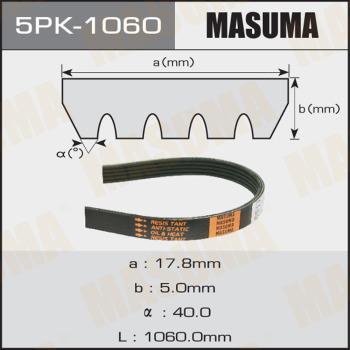 MASUMA 5PK1060 - Поликлиновой ремень www.autospares.lv