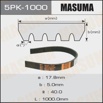 MASUMA 5PK1000 - Ķīļrievu siksna autospares.lv