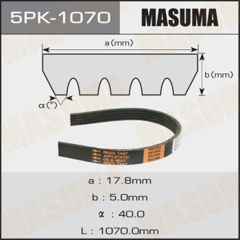 MASUMA 5PK-1070 - Поликлиновой ремень www.autospares.lv