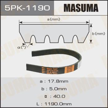 MASUMA 5PK-1190 - V-Ribbed Belt www.autospares.lv