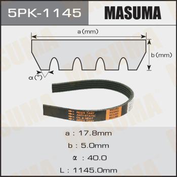 MASUMA 5PK1145 - Поликлиновой ремень www.autospares.lv