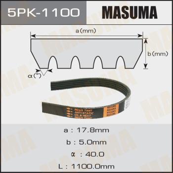 MASUMA 5PK-1100 - Поликлиновой ремень www.autospares.lv