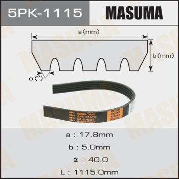 MASUMA 5PK1115 - V-Ribbed Belt www.autospares.lv